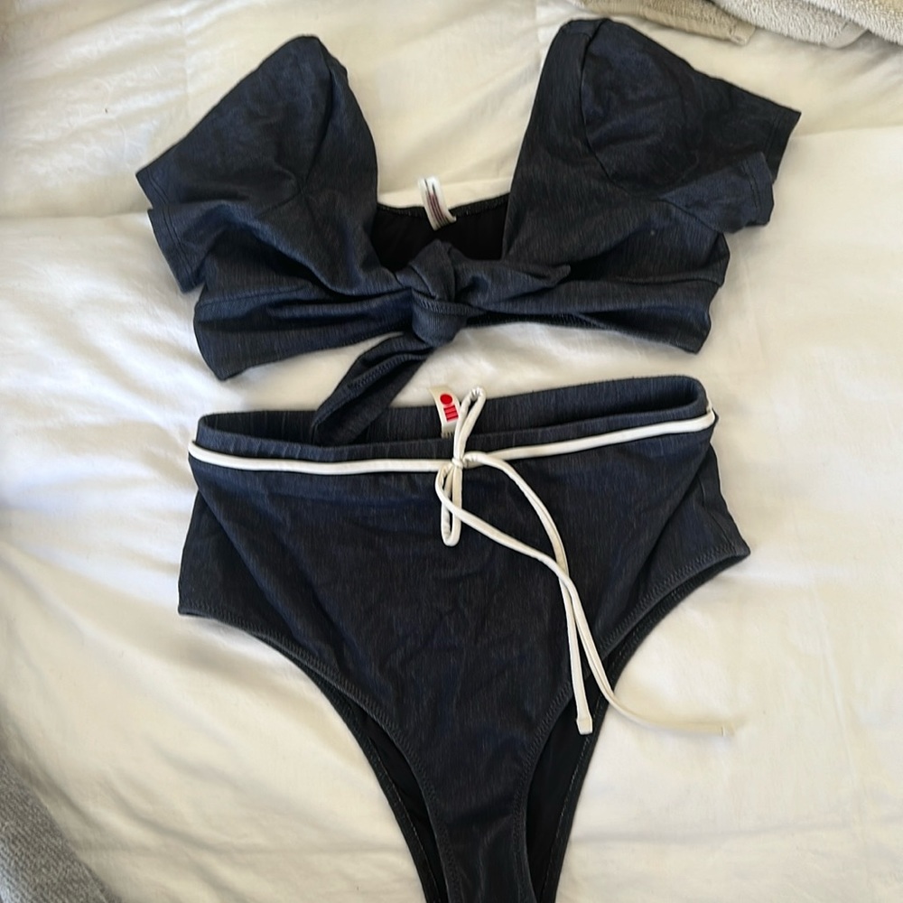 Solid and Striped Jean Two Piece Bikini